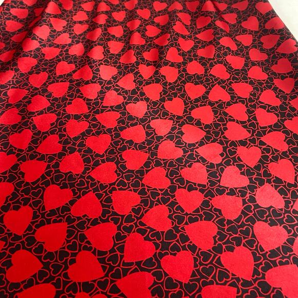 Vintage Red and Black Hearts Slip Dress Sz Small - Picture 5 of 7